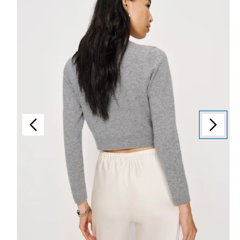 NWOT Reformation: Gracie Cashmere Crew Cardigan - Picture 3 of 4